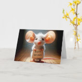 Happy Birthday Mouse Karte (Gelbe Blume)
