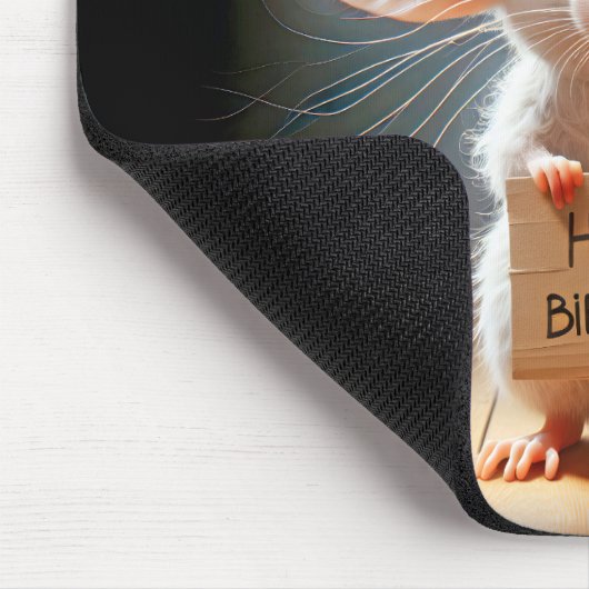 Happy Birthday Mouse Mousepad (Ecke)