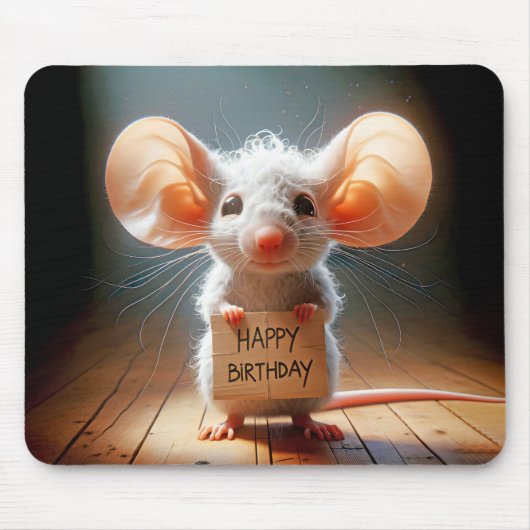 Happy Birthday Mouse Mousepad (Vorne)