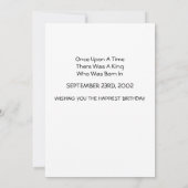 Happy Birthday Mr. King Funny Birthday Card (Rückseite)