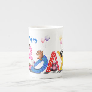 Happy Birthday Mug Baby Bears Party Celebration Porzellantasse