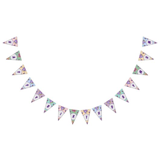 Happy Birthday Mum Blume Floral Party Bunting Wimpelkette (Alle)