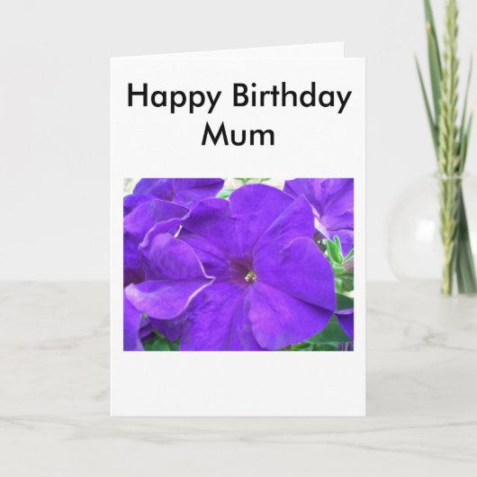 Happy BIrthday Mum Karte (Vorderseite)