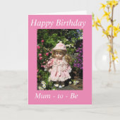 Happy Birthday Mum - to - Be card Karte (Gelbe Blume)