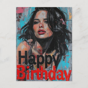 Happy Birthday Mural Postkarte