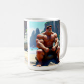 Happy Birthday Muscleman Kaffeetasse (VorderseiteRechts)