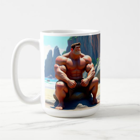 Happy Birthday Muscleman Kaffeetasse (Links)
