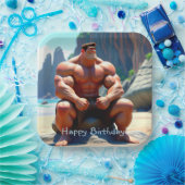 Happy Birthday Muscleman Pappteller (Party)