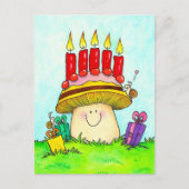 Happy Birthday Mushroom Postkarte (Vorderseite)
