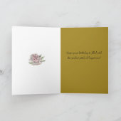 Happy Birthday Music Note Treble Clef Roses Custom Karte (Innenseite)