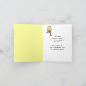 Happy Birthday Musician Fun Musiknote Bird Karte (Innenseite)