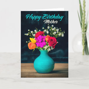 Happy Birthday Mutter Schöne Blume Arrangement Feiertagskarte