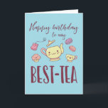 Happy Birthday My Bestie Funny Tee Party Geburtsta Karte<br><div class="desc">Herzlichen Glückwunsch zum Geburtstag zu meinem besten Tee. Hübsche,  humorvolle und manchmal sarkastische Geburtstagskarten für Ihre Familie und Freunde. Holen Sie sich diese lustige Karte für Ihre besondere Person. Besuchen Sie unseren Laden für coolere Geburtstagskarten.</div>