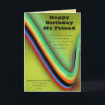 Happy Birthday My Friend Karte<br><div class="desc">Umsichtige Freundschaftsworte für einen Geburtstag. Freundschaften sind besonders. Wir alle brauchen sie.</div>