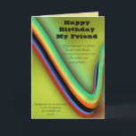 Happy Birthday My Friend Karte<br><div class="desc">Umsichtige Freundschaftsworte für einen Geburtstag. Freundschaften sind besonders. Wir alle brauchen sie.</div>