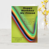 Happy Birthday My Friend Karte (Gelbe Blume)