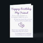 Happy Birthday My Friend Karte<br><div class="desc">Freundschaftsworte für jeden Geburtstag</div>