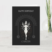 Happy Birthday Mystic Cancer Zodiac Horoskop Card Einladung (Vorderseite)