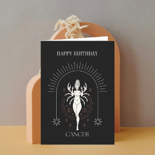 Happy Birthday Mystic Cancer Zodiac Horoskop Card Einladung