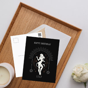 Happy Birthday Mystic Leo Zodiac Horoscope Postkarte