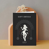 Happy Birthday Mystic Leo Zodiac Horoskop Card Einladung