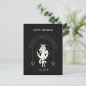 Happy Birthday Mystic Taurus Zodiac Horoscope Postkarte (Stehend Vorderseite)
