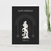 Happy Birthday Mystic Virgo Zodiac Horoskop Card Einladung (Vorderseite)