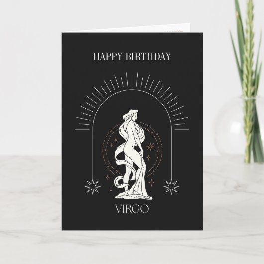 Happy Birthday Mystic Virgo Zodiac Horoskop Card Einladung (Vorderseite)