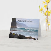 Happy Birthday, Na Pali Coast on Kauai Karte (Gelbe Blume)