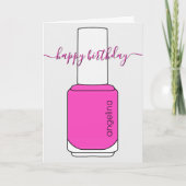 Happy Birthday Nail polish art Karte (Vorderseite)