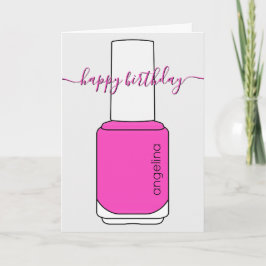 Happy Birthday Nail polish art Karte