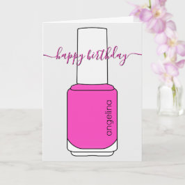Happy Birthday Nail polish art Karte