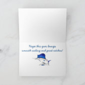 Happy Birthday Name anpassbar mit Sailfish Karte (Innenseite)