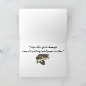 Happy Birthday Name Anpassbare Big Mouth Bass Karte (Innenseite)