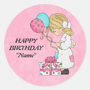 Happy Birthday Name Aufkleber