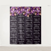 Happy Birthday Name Collage Foto Hintergrund Wandteppich (Vorderseite)