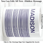 Happy Birthday & Name Hidden Message 093Bl Kaffeetasse