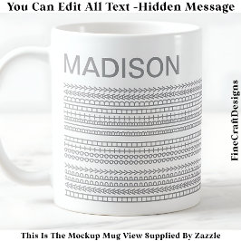 Happy Birthday & Name Hidden Message 093Gr Kaffeetasse