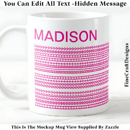 Happy Birthday & Name Hidden Message 093P Kaffeetasse