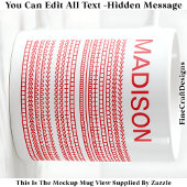Happy Birthday & Name Hidden Message 093R Kaffeetasse