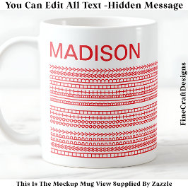 Happy Birthday & Name Hidden Message 093R Kaffeetasse