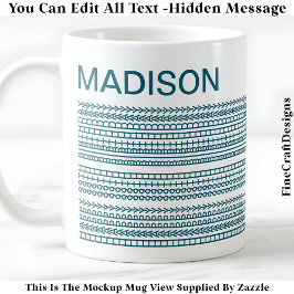 Happy Birthday & Name Hidden Message 093T Kaffeetasse