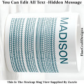 Happy Birthday & Name Hidden Message 093T Kaffeetasse