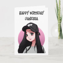 Happy Birthday (Name hinzufügen) Anime Girl