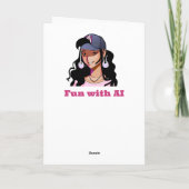 Happy Birthday (Name hinzufügen) Anime Girl Karte (Rückseite)