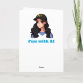 Happy Birthday (Name hinzufügen) Anime Girl Karte (Rückseite)