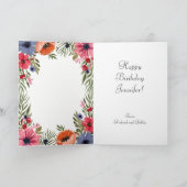 Happy Birthday Name Summer Blume Poppies Floral Karte (Innenseite)