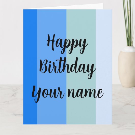 Happy Birthday Name Template Karte (Vorderseite)