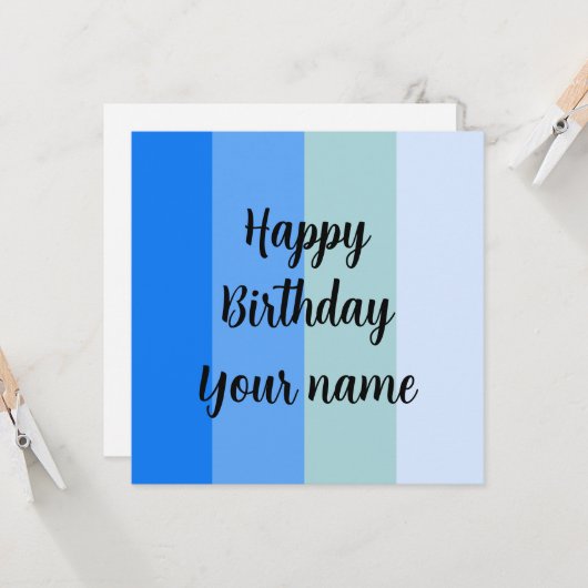 Happy Birthday Name Template Karte (Vorderseite/Rückseite Beispiel)