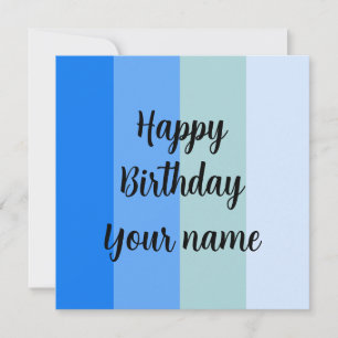 Happy Birthday Name Template Karte